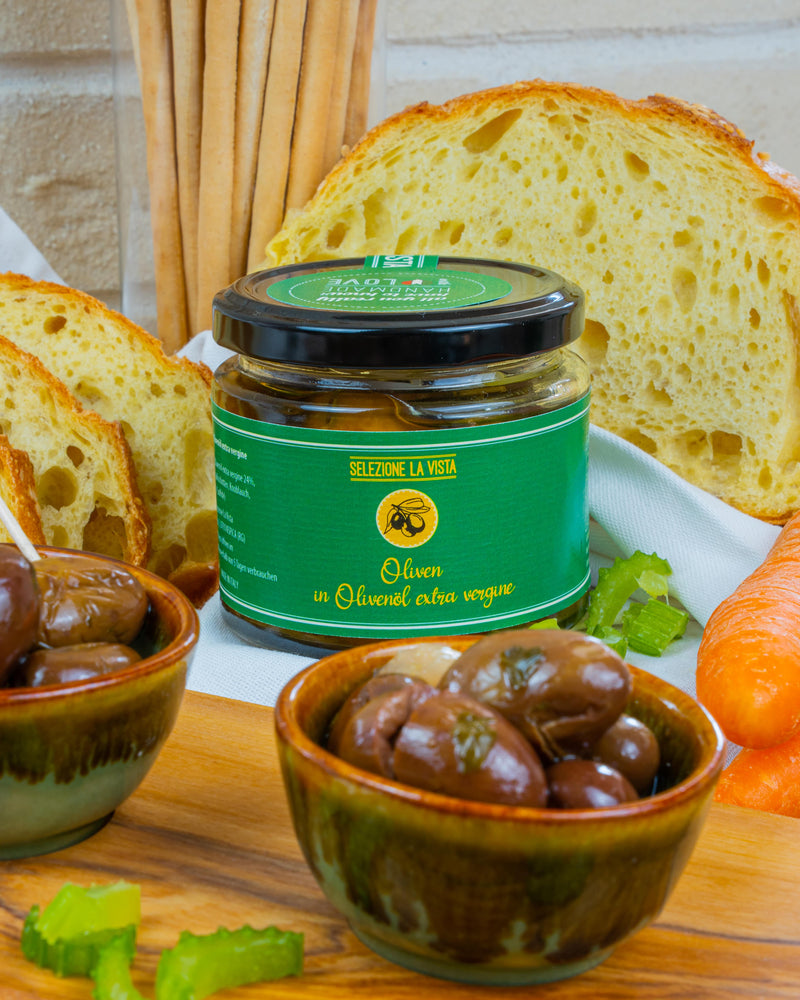 Grüne Oliven in Olivenöl - 170g