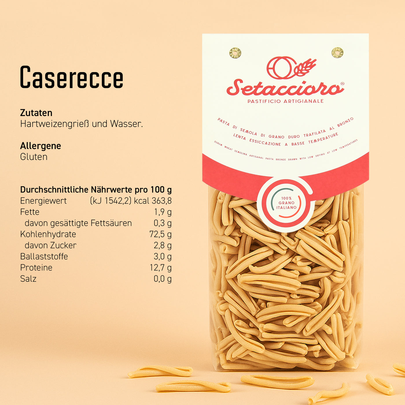 Caserecce - Premium Pasta - 500g