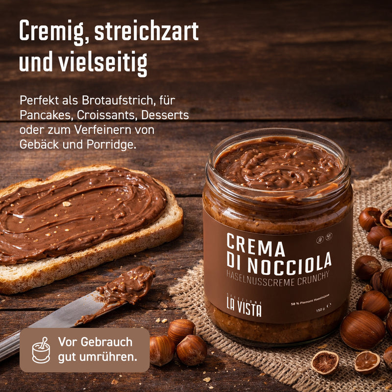 Haselnusscreme Chrunchy 58% - Ohne Palmöl - VEGAN