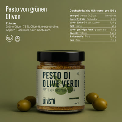 Pesto von grünen Oliven - 130g