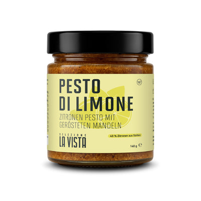 Zitronen Pesto mit gerösteten Mandeln