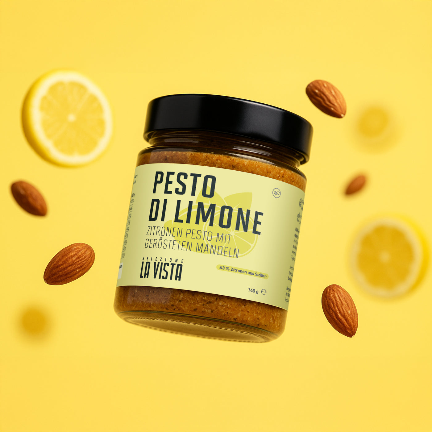 Zitronen Pesto mit gerösteten Mandeln