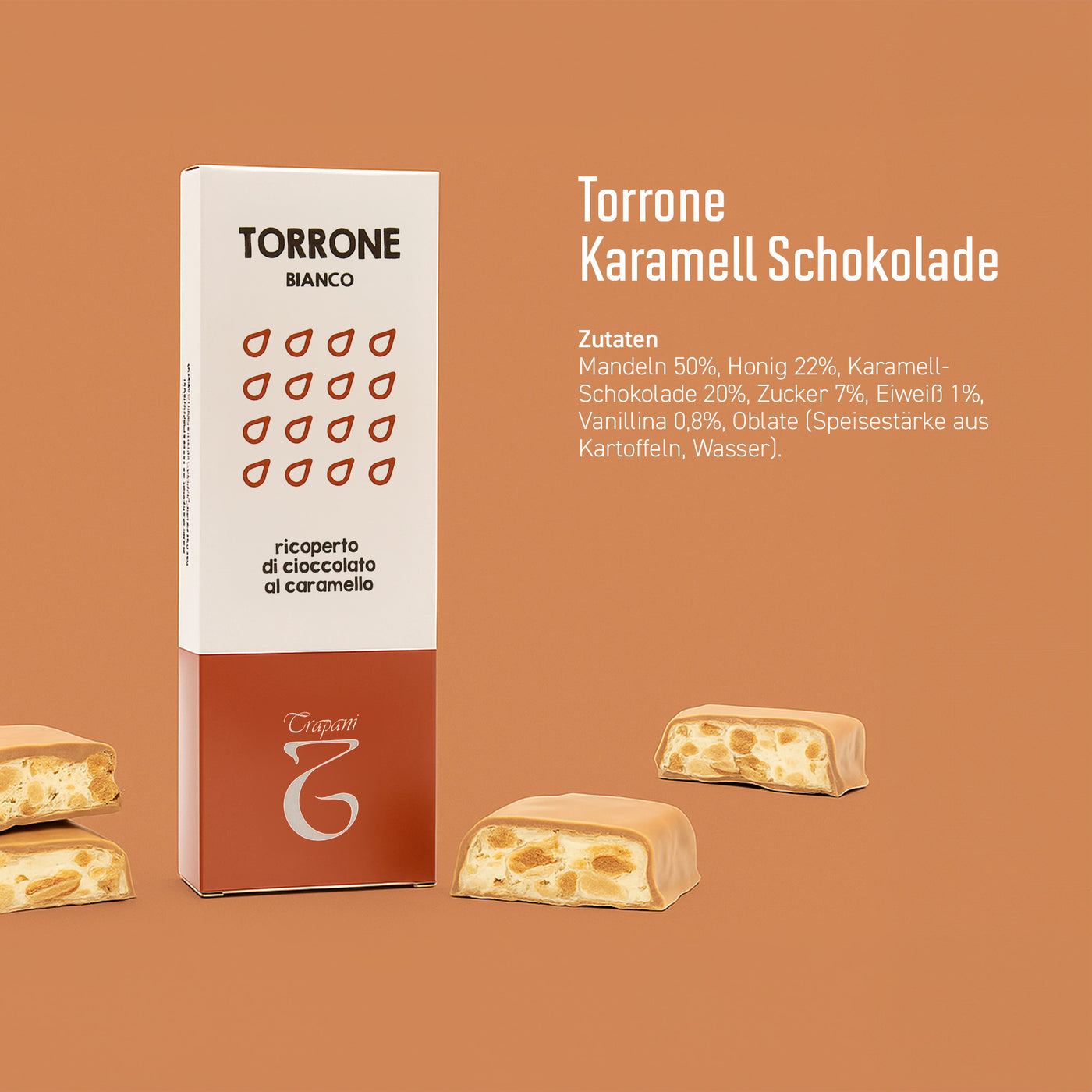 Torrone - Karamell Schokolade 125g